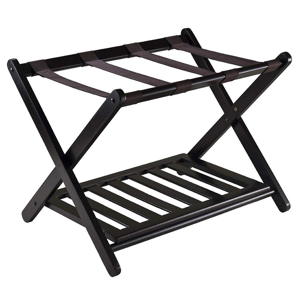 ⚖Luggage Racks hotel Furniture Foldable Bamboo Luggage Rack organizer ...