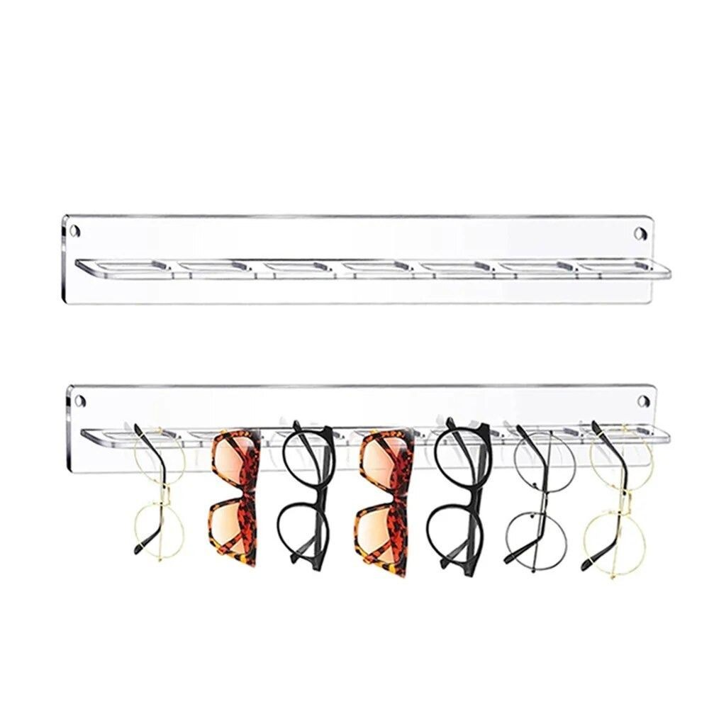 7 Holes Eyewear Display Rack Modern Wall Mounted Acrylic Glasses ...