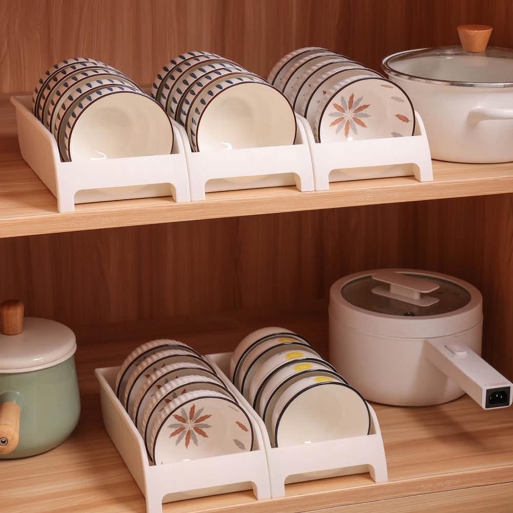 ☻Practical Dish Drying Shelf Food Grade Dish Storage Rack Partition ...