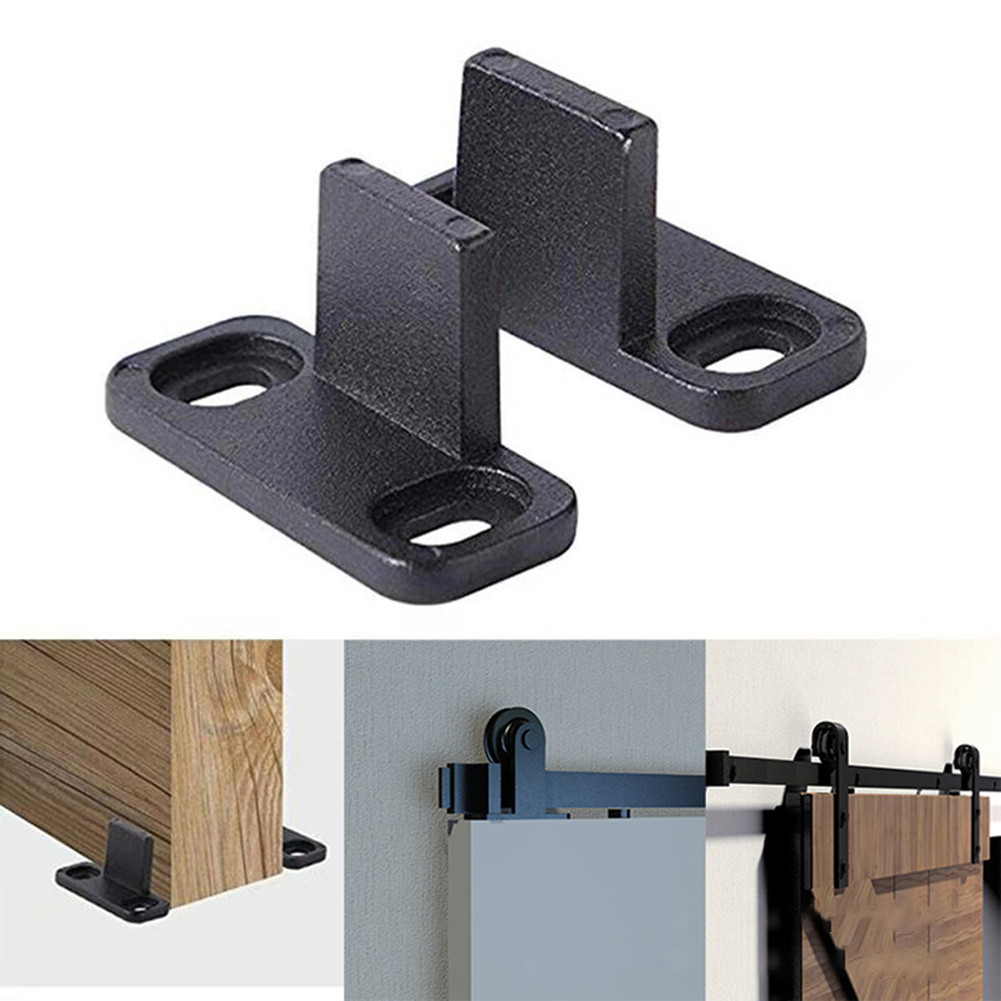 2pcs Adjustable Barn Door Floor Guide Stay Roller Rail Stopper For ...