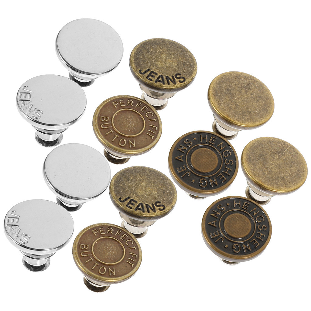 Detachable Buttons No Sew Instant Jean Jacket Buttons Accessories for ...