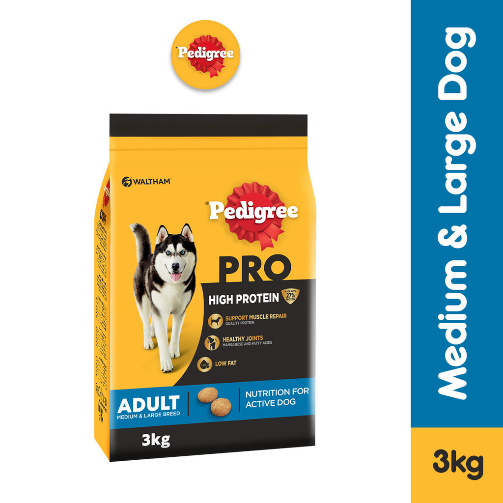 PEDIGREE Pro High Protein Dry Dog Food for Medium And Large Breed Dogs