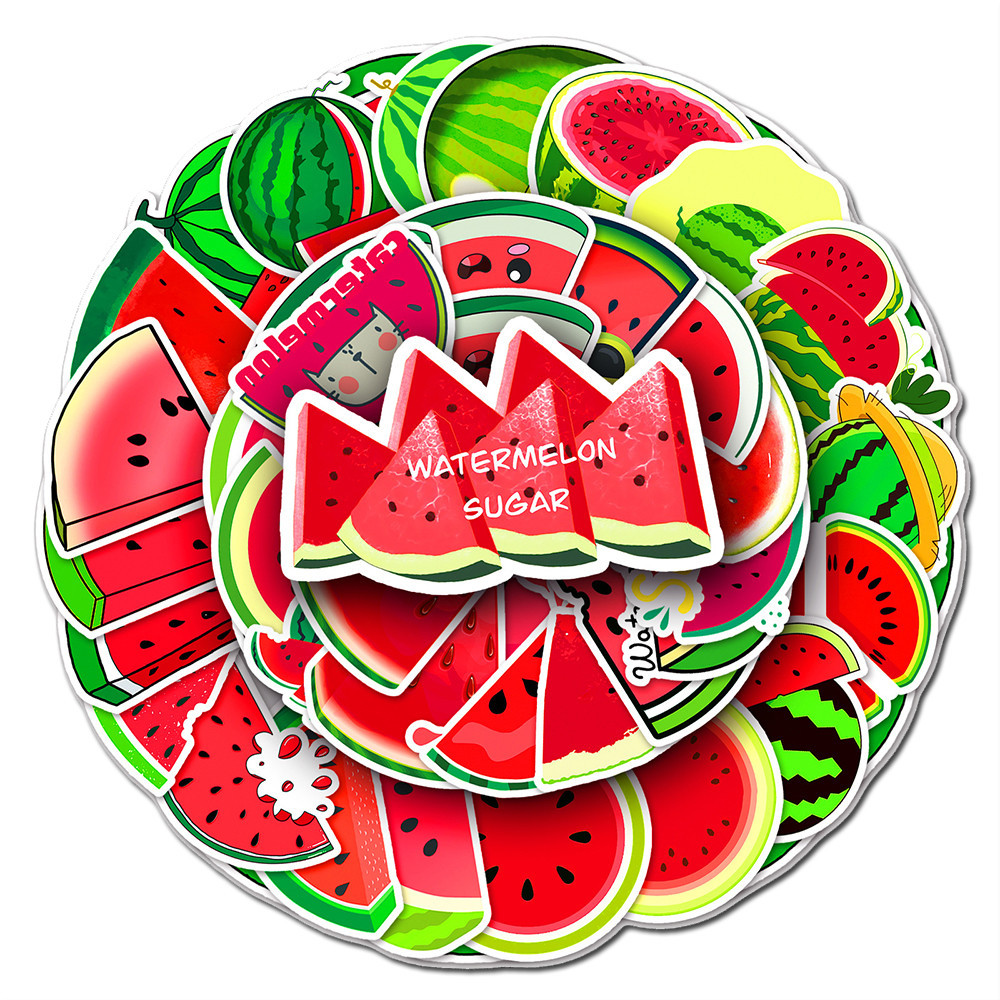 10/30/50PCS Cartoon Watermelon Stickers DIY Laptop Suitcase Fridge ...