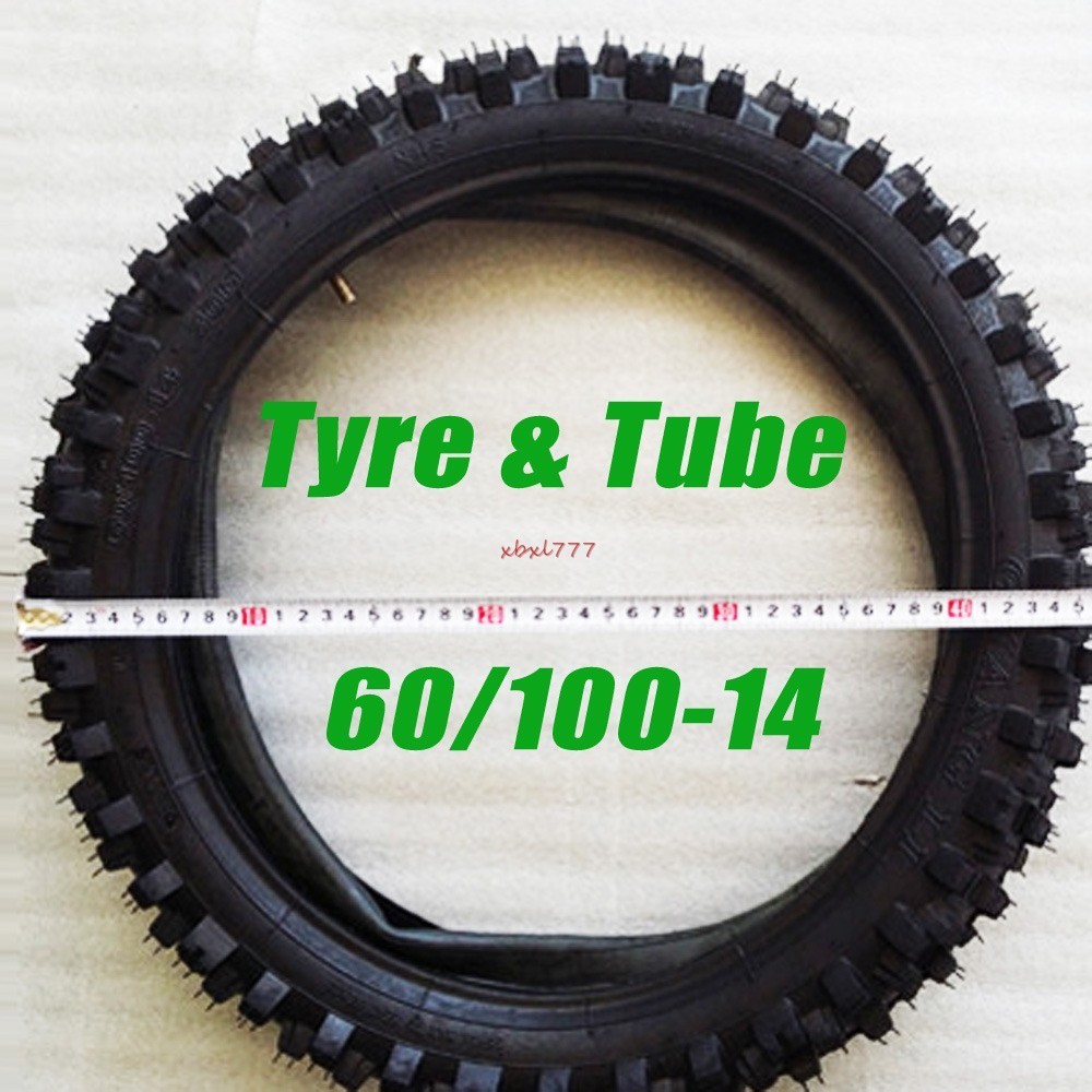 Remplacement Motocross Terre AKLOSIPY 60/100-14 2,50-14 2,75-14 Remplacement Du Tube Compatible CRF70 KLX110