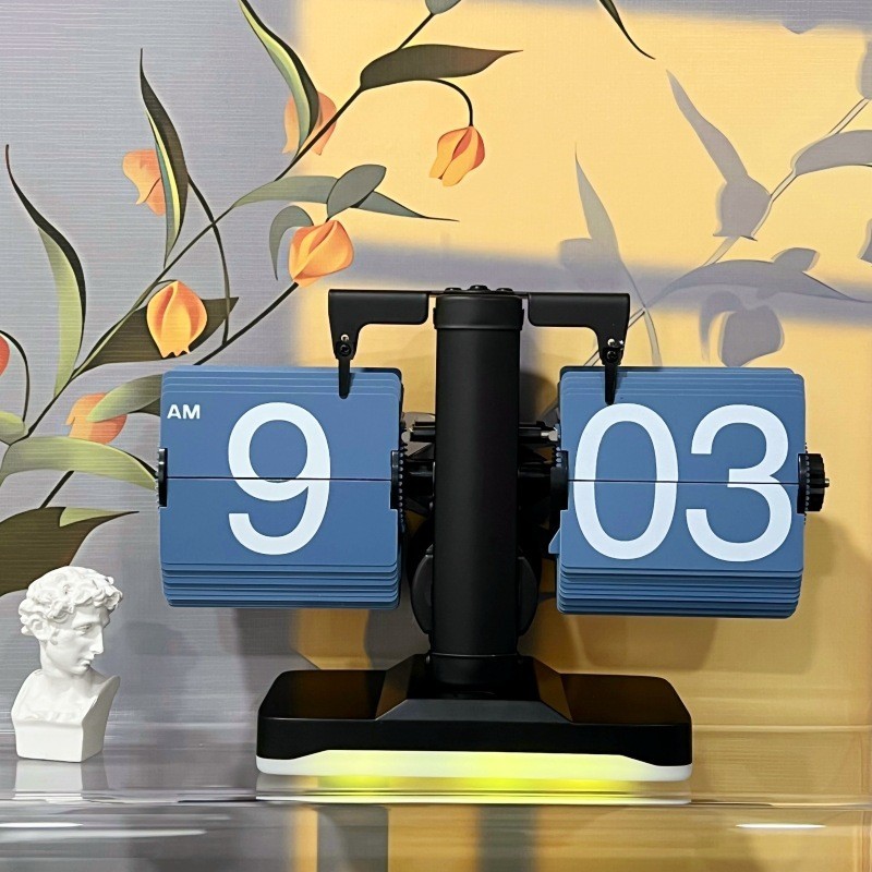 Creative Table Clock Desktop Clock European Creative Flip Down Page ...