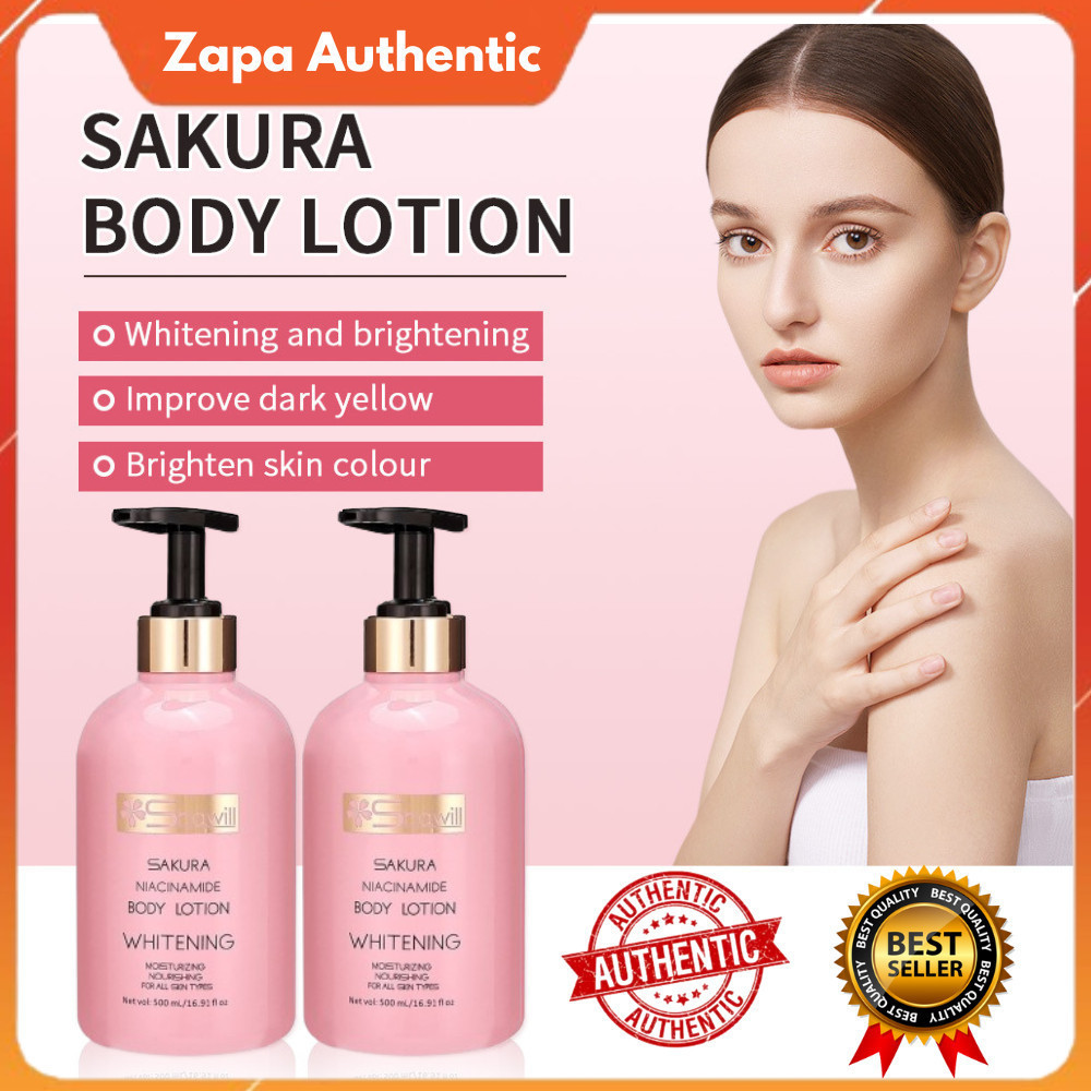 500ML SHAWILL SAKURA Niacinamide Body Lotion Care Set Whitens