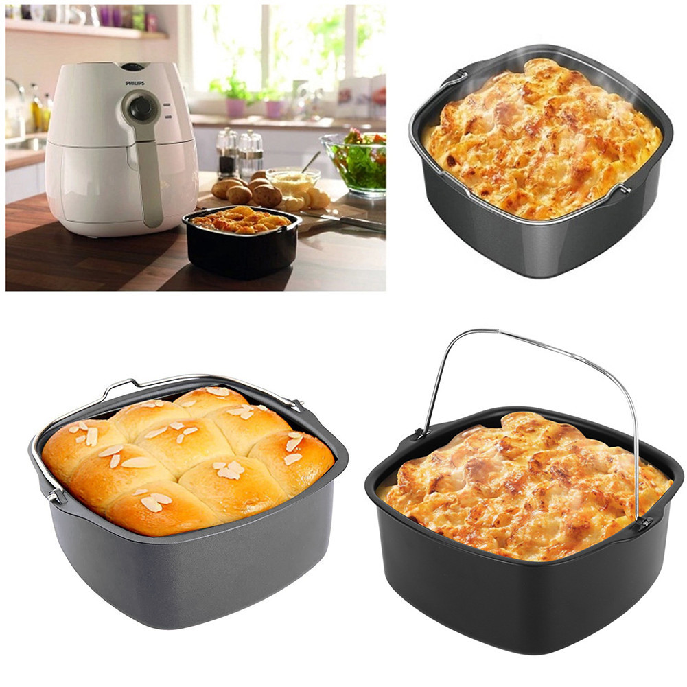 non-stick-cake-baking-tray-basket-airfryer-for-philips-baking-dish-pan