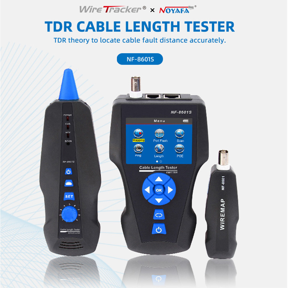 【NOYAFA NF-8601S TDR Tester Network Cable Tester Tracker RJ45 RJ11 lan ...