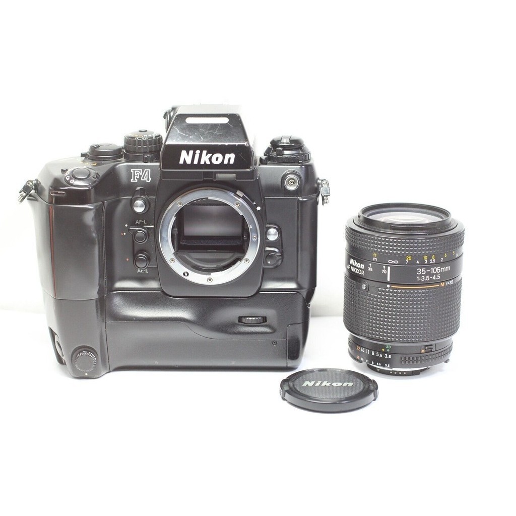 Nikon F4E Film Camera + MB23 Battery Pack + AF NIKKOR 35105mm F/3.54