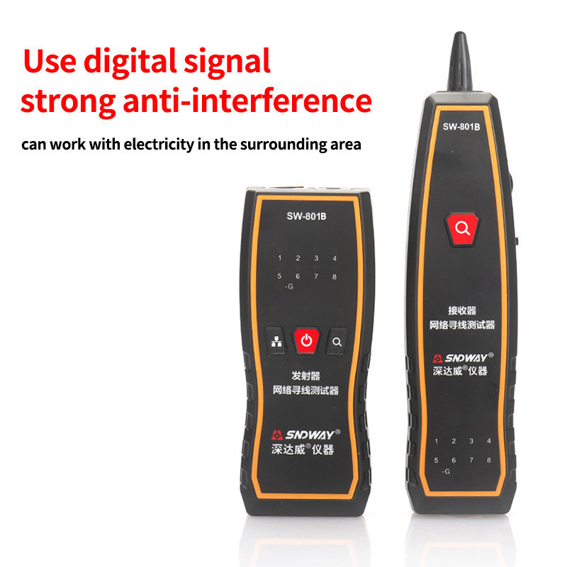 웃SNDWAY New Handheld Network Cable Tracker RJ45 Tester Lan Cable Finder ...