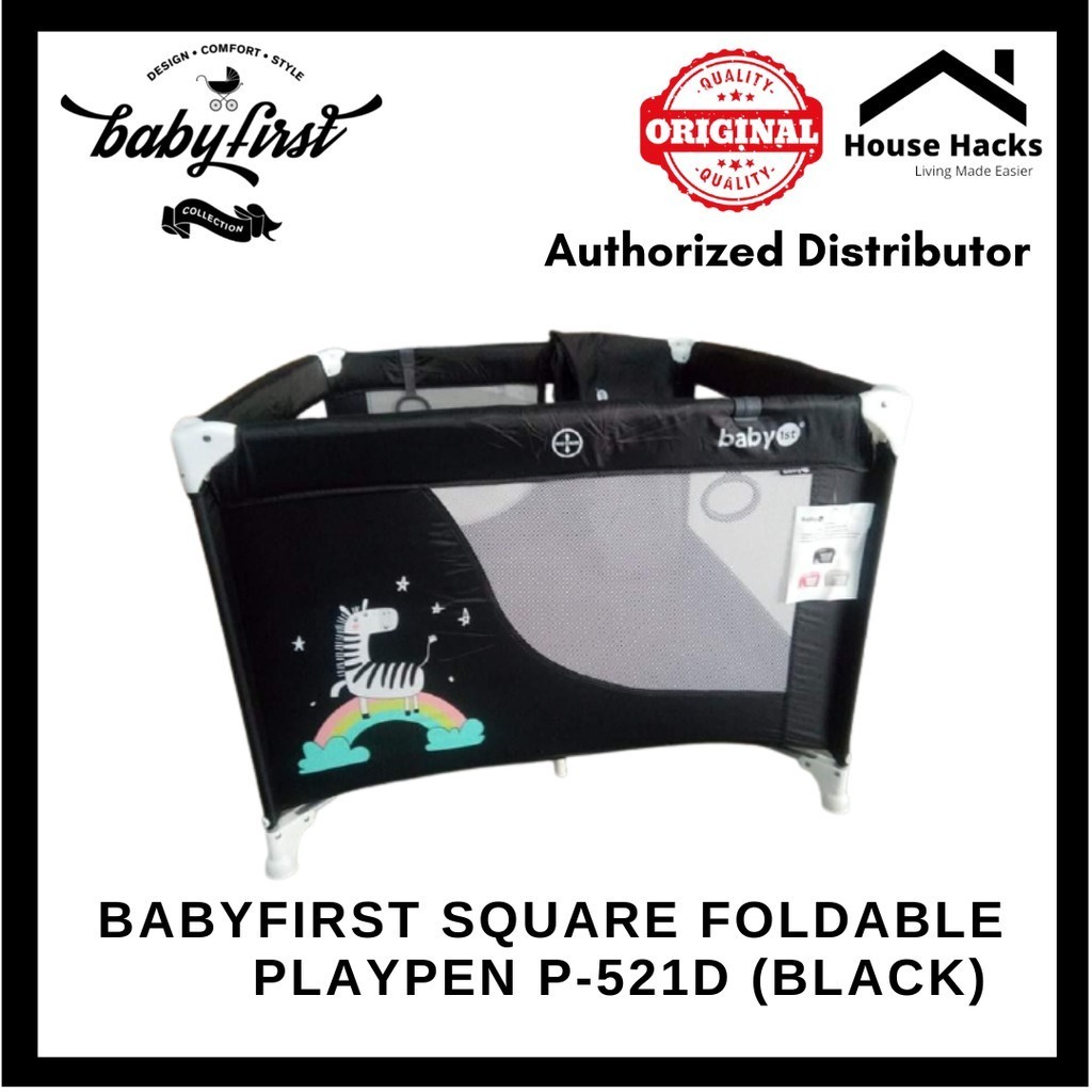BabyFirst Square Foldable Playpen P-521D (House Hacks) | Shopee Philippines