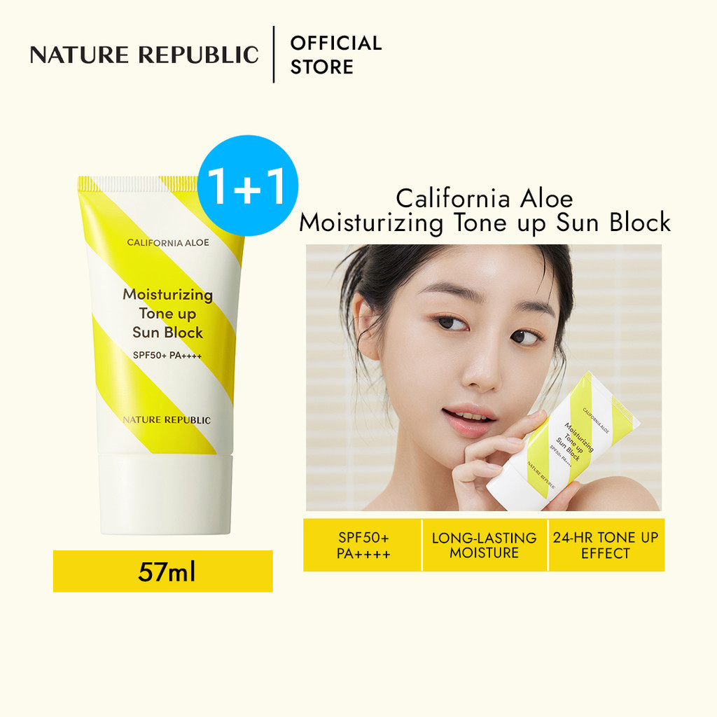 Nature Republic California Aloe Moisturizing Tone Up Sunblock SPF50+PA ...