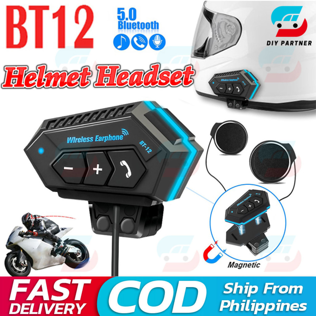 BT12 Antiinterference Bluetooth Motorcycle Helmet Headset Wireless