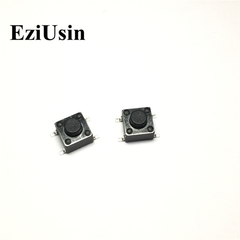 EziUsin 6*6*5 Black Light Touch Micro Switch SMD Mini Touch Button Keys ...