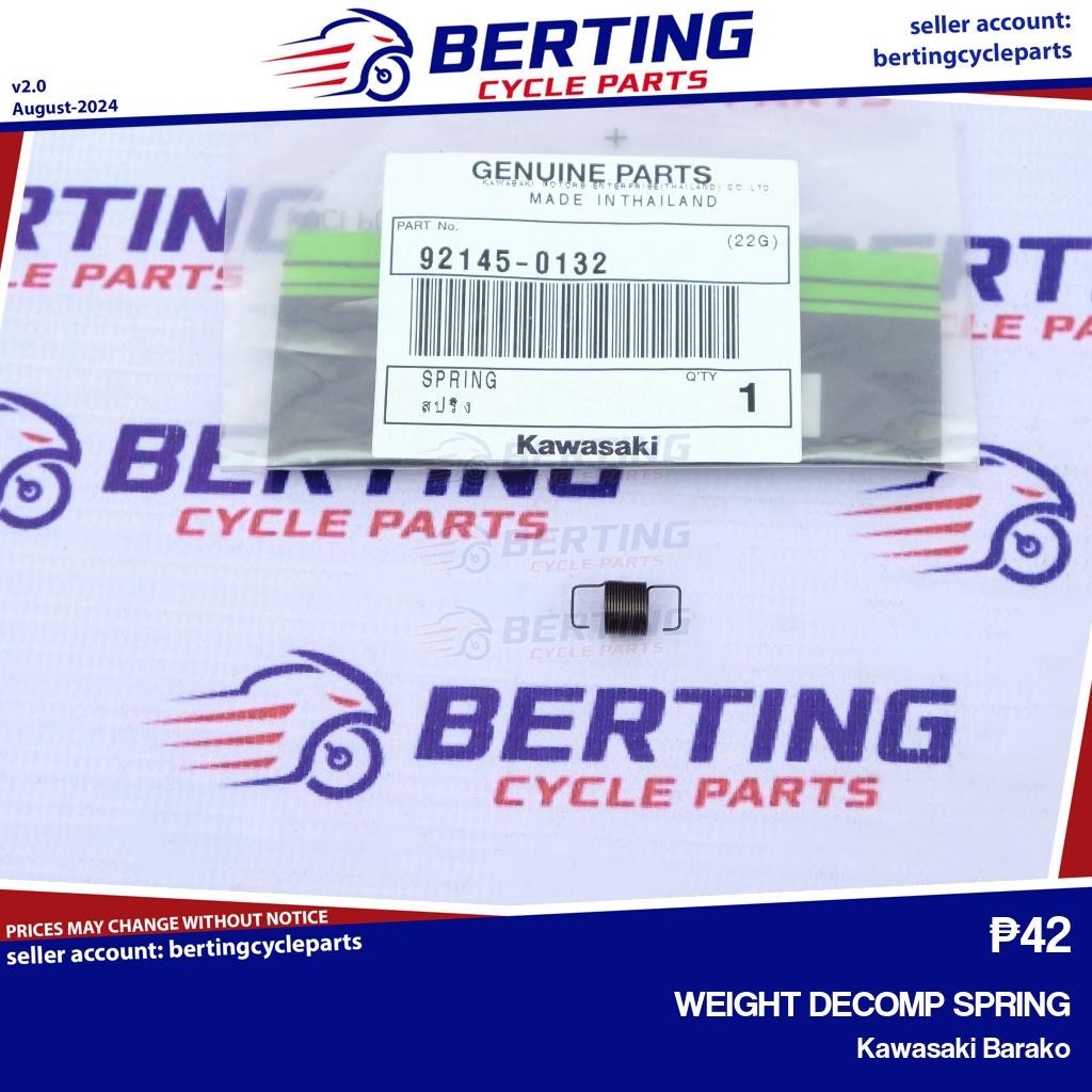 WEIGHT DECOMP SPRING Kawasaki Barako Genuine 92145-0132 | Shopee ...