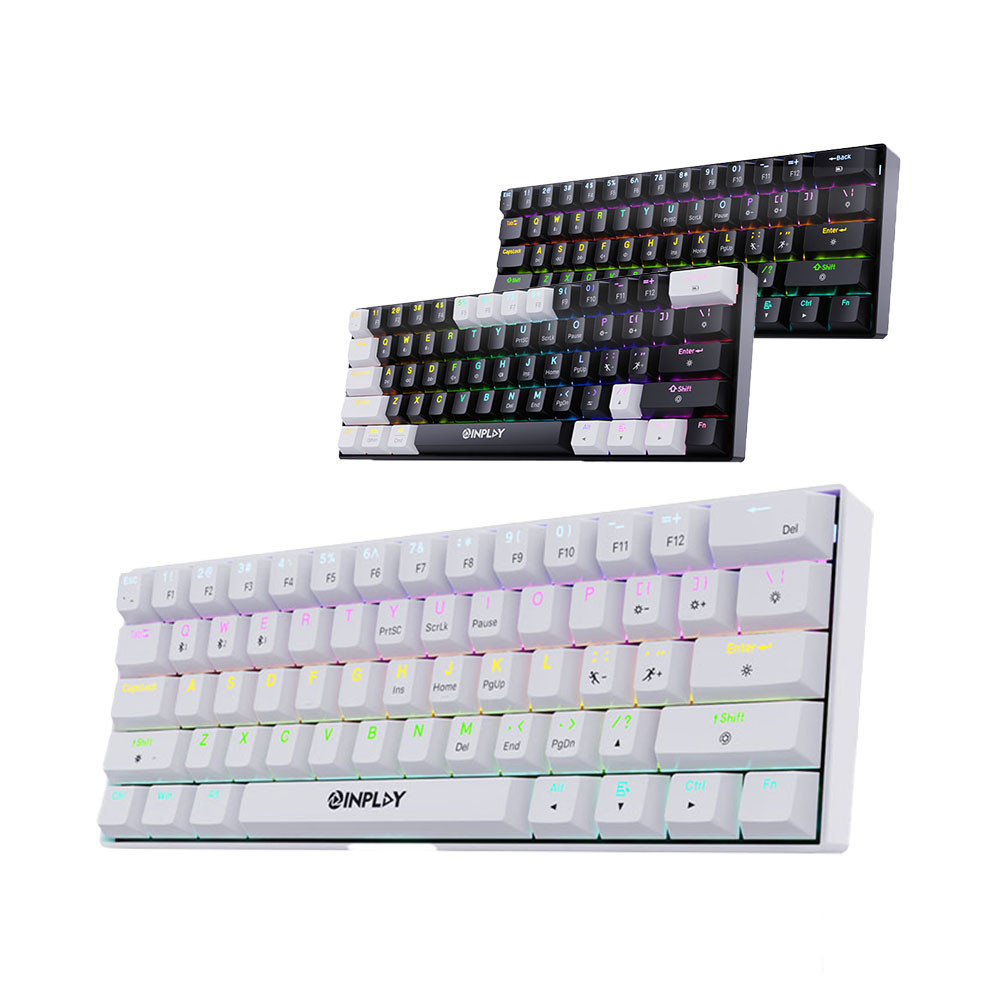 Inplay SK610 Mix Color Mechanical Keyboard 61 Key, Brown Switch ...