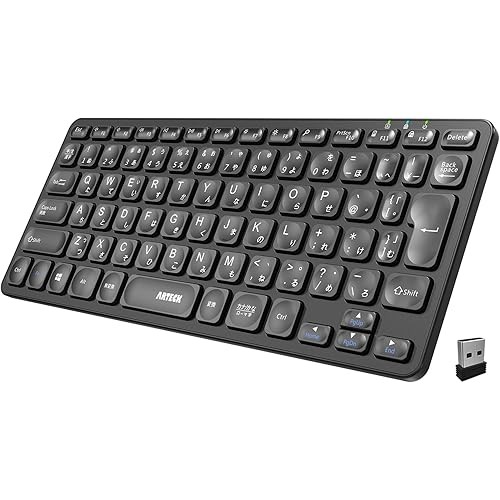Arteck 2.4G Wireless Keyboard Lightweight Full Size Media Features