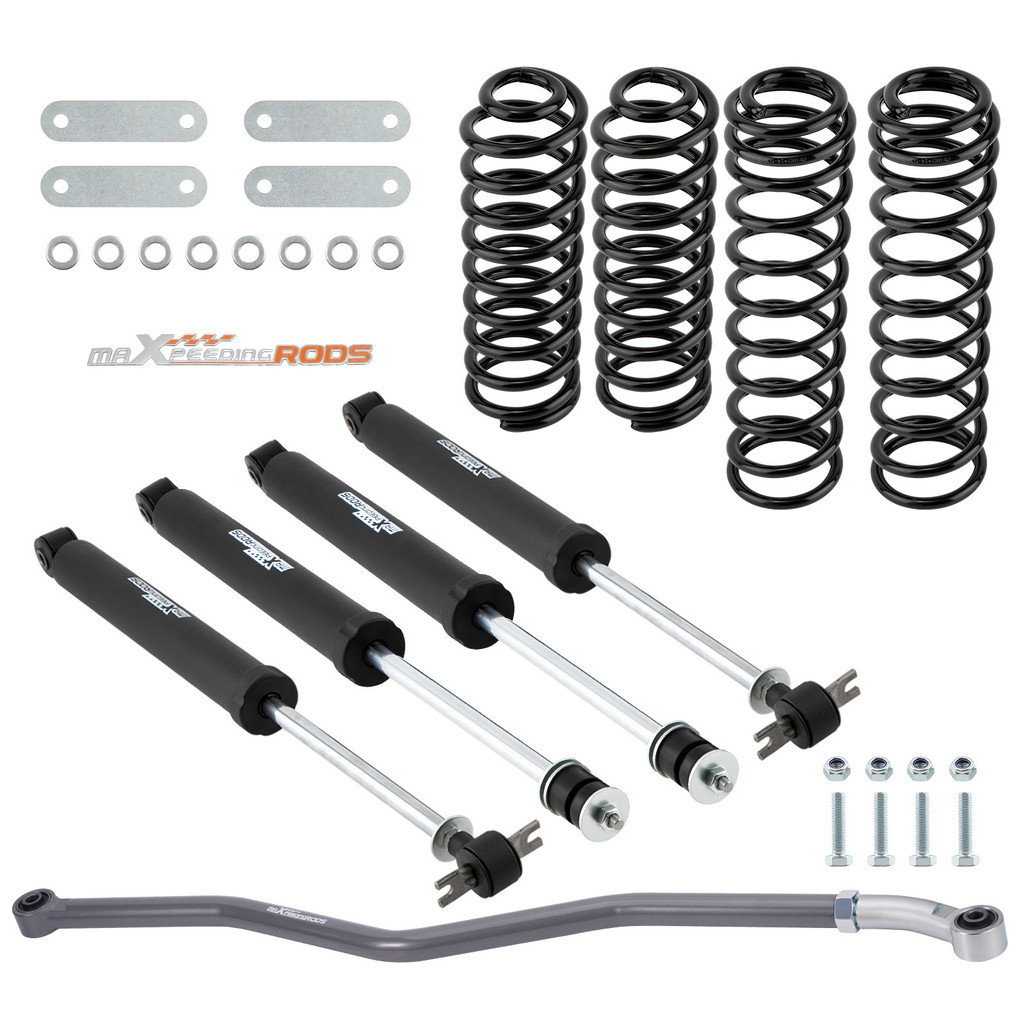 ⊹2.5in Lift Kit Shocks & Coil Springs for Jeep Wrangler JK 4-Door 2007 ...