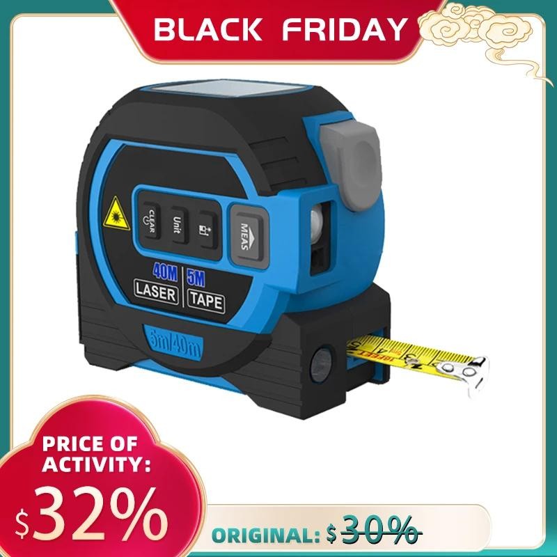 3 In 1 Laser Tape Measure Laser Distance Measuring Rangefinder Infrared ...