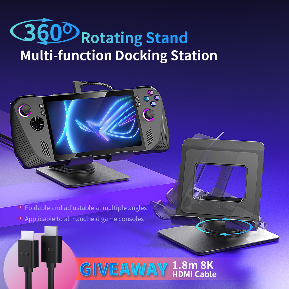 ۩Rotation Stand Docking Station for ROG Ally X&Steam Deck OLED&Switch ...