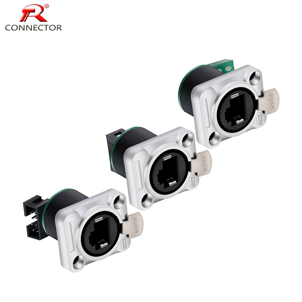 ☻8pcs New RJ45 with PCB Board Connector, RJ45 Female Adapter, Female ...