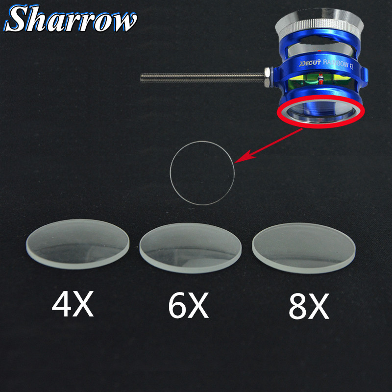 1pc Archery 4x 6x 8x Sight Lens Compound Bow Scope Optical Fiber Sight