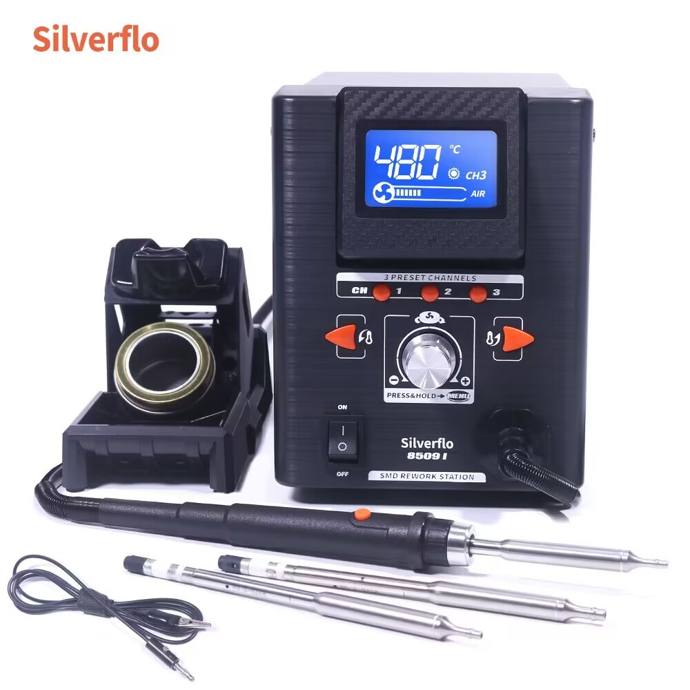 ☹Silverflo 8509-I Micro Soldering Station Precision Hot Air Rework ...