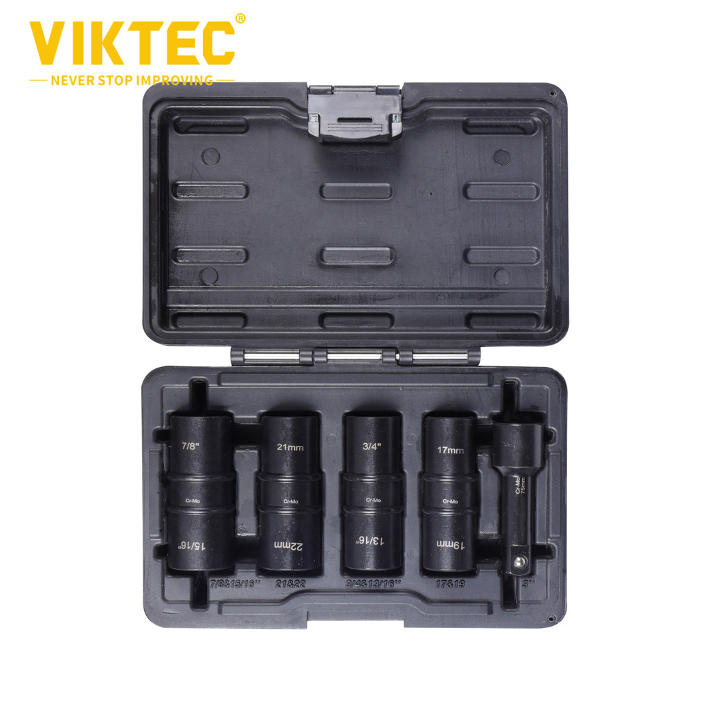 ♣Lug Nut Socket Set, 8 Size 1/2in Drive Wheel Impact Flip Hex Socket