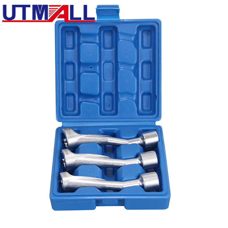 3pc 1/2\"Drive Fuel Injector Line Injection Socket Set 14mm 17mm 19mm
