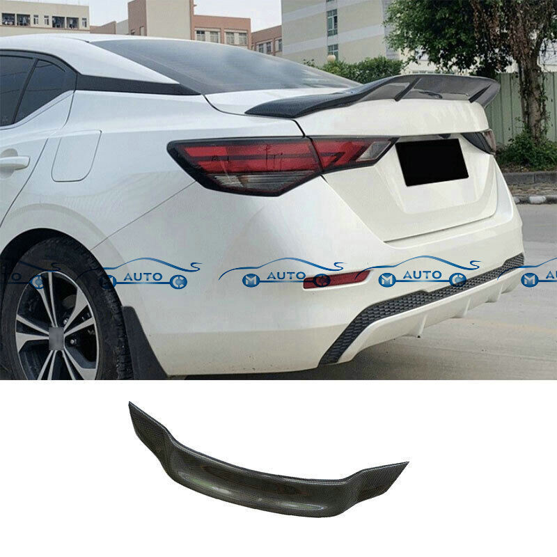 ☆Real Carbon Fiber Rear Tail Trunk Wing Spoiler Visor Boot Top Lip Lid ...