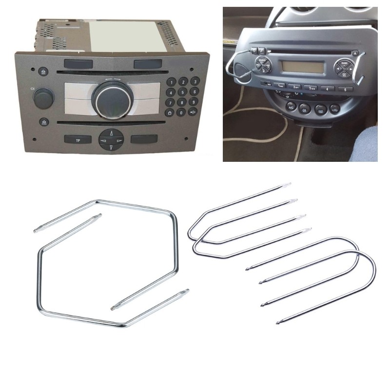 1 Set Car Radio Shackle Removal Instrument Release Key Interior Audio ...