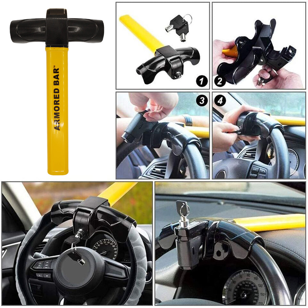 ⚔Heavy Duty AntiTheft Steering Wheel Lock Heavy Duty Steel Lock Anti