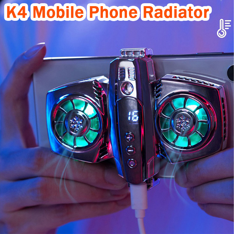 【Mobile Phone Cooler Dual RGB Cooling Fan Phone Radiator For Xiaomi ...