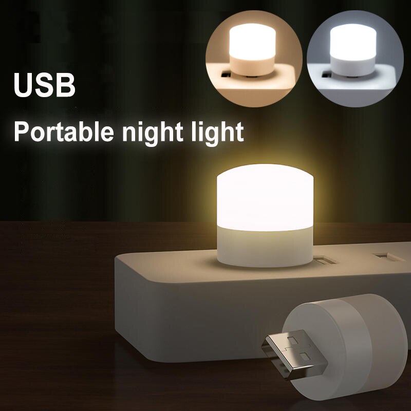 Mini USB Plug Lamp Warm White Eye Protection Book Reading Light ...