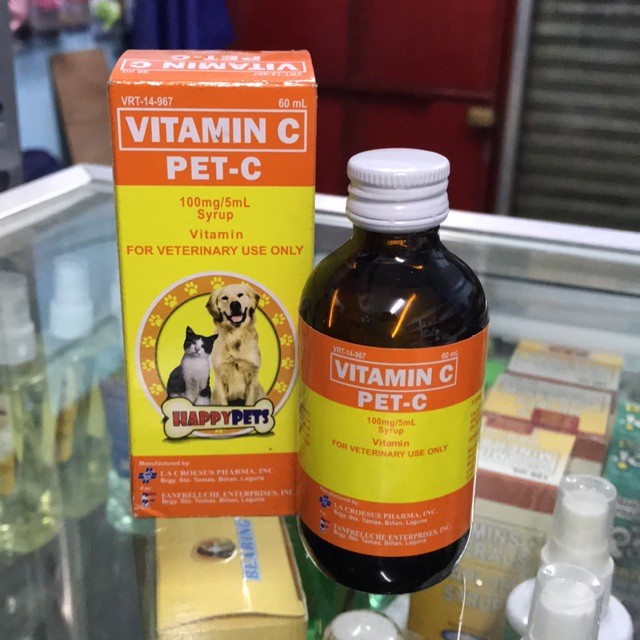 ๑Vitamin C PetC 100mg/5ml Syrup for Cats and Dogs (60ml) Shopee Philippines