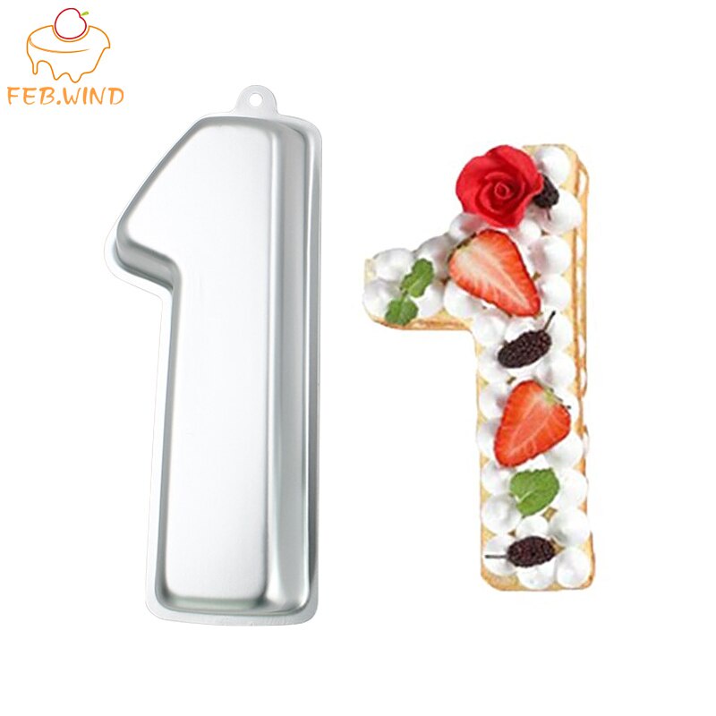 ohd Aluminum Large Number Cake Pans 0/1/2/3/4/5/6/7/8/9 Number Moulds For Cakes Birthday Cake
