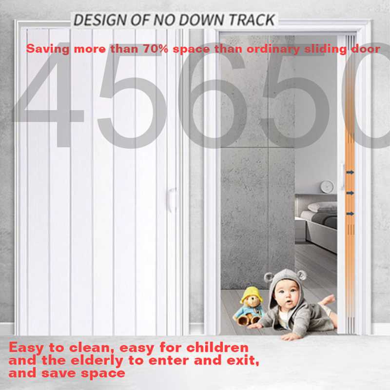 S866 PVC Accordion Door Interior Folding Door Sliding Door Folding Door