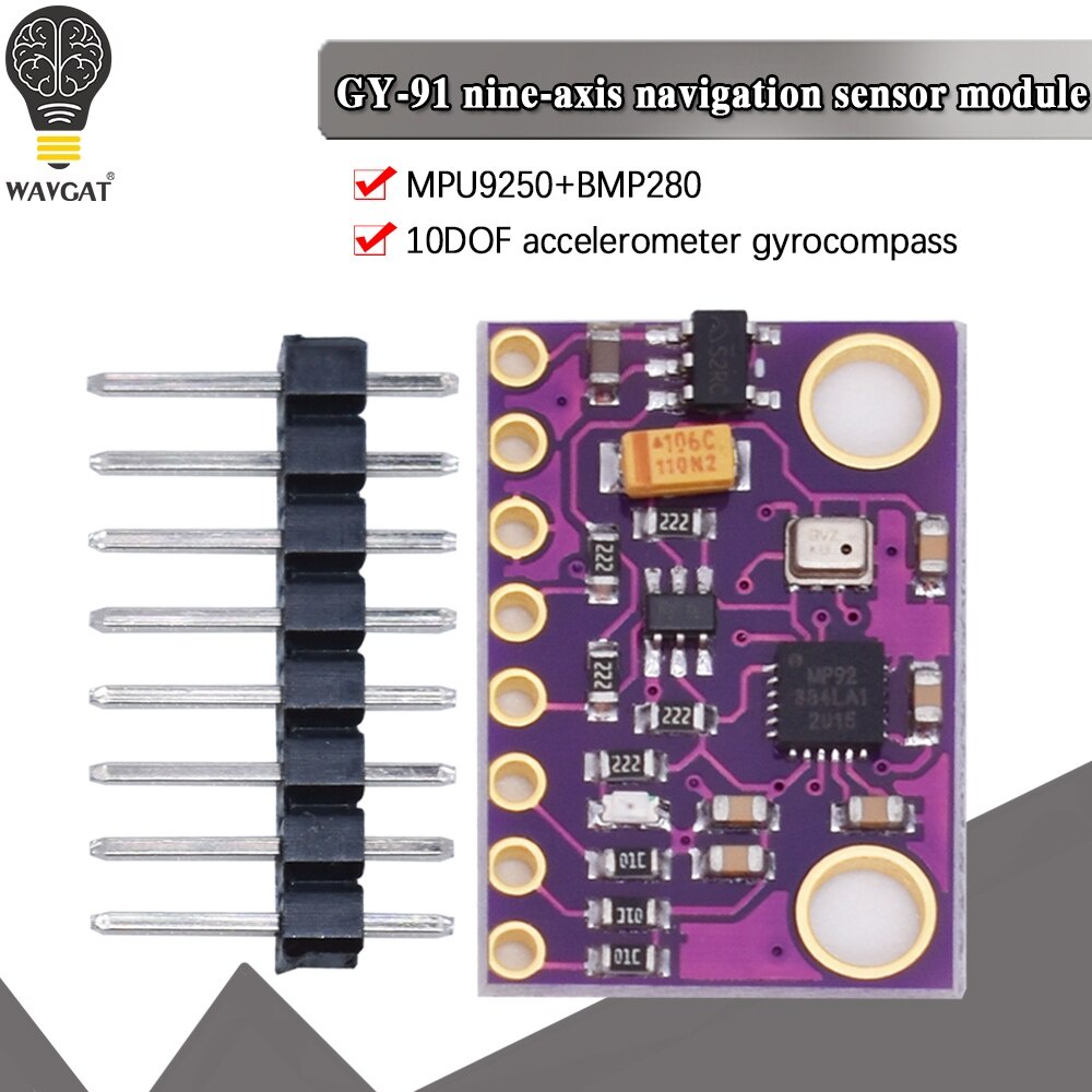 MPU9250 BMP280 GY-91 10DOF Acceleration Gyroscope Compass Altimeter ...