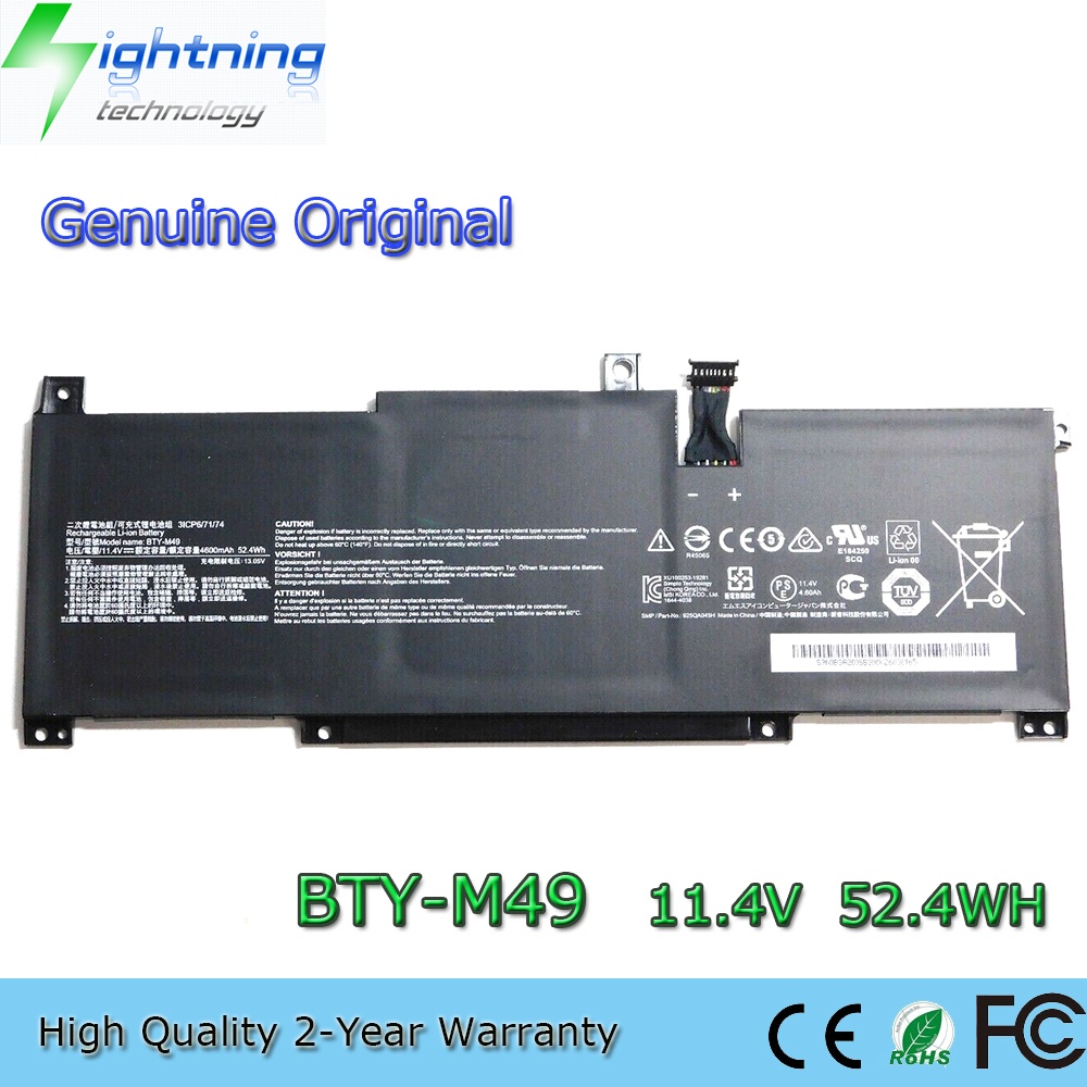 New Genuine Original BTY-M49 11.4V 52.4Wh Laptop Battery For MSI Modern ...