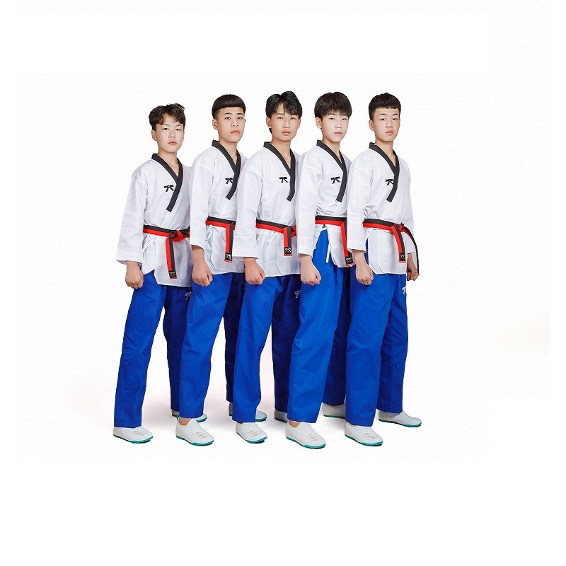 ๑ Firmway Taekwondo Uniforms Red Blue Adult Kids TKD Uniform Training ...