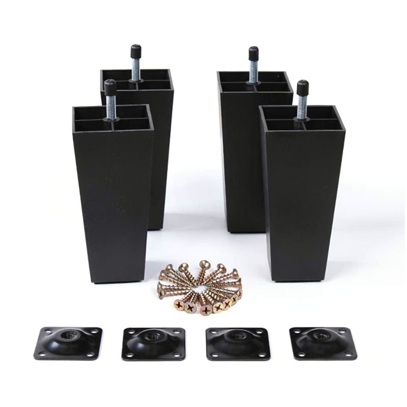 ♝4Pcs/Set Sofa Legs 15cm Square Tapered Plastic Couch Legs Replacement