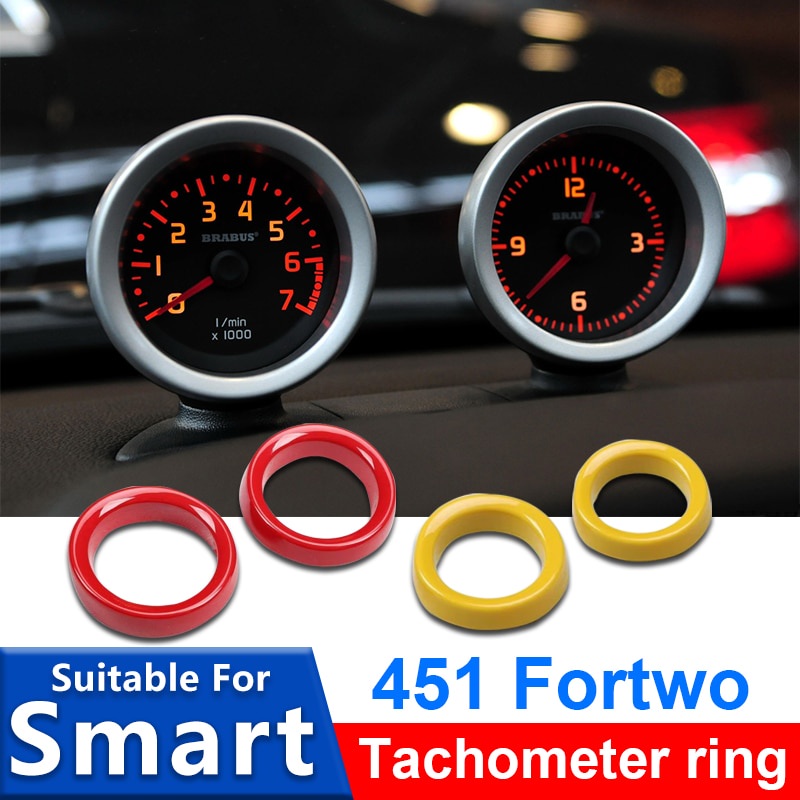 84k 2 Pcs Car Tachometer Decorative Ring For Smart Brabus 451 Fortwo