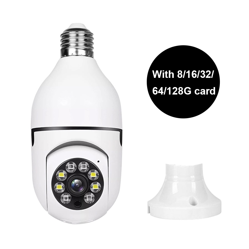 SecurityCameras Wireleess Pan Tilt Bulb Monitoring Wifi 2MP Light Bulb ...