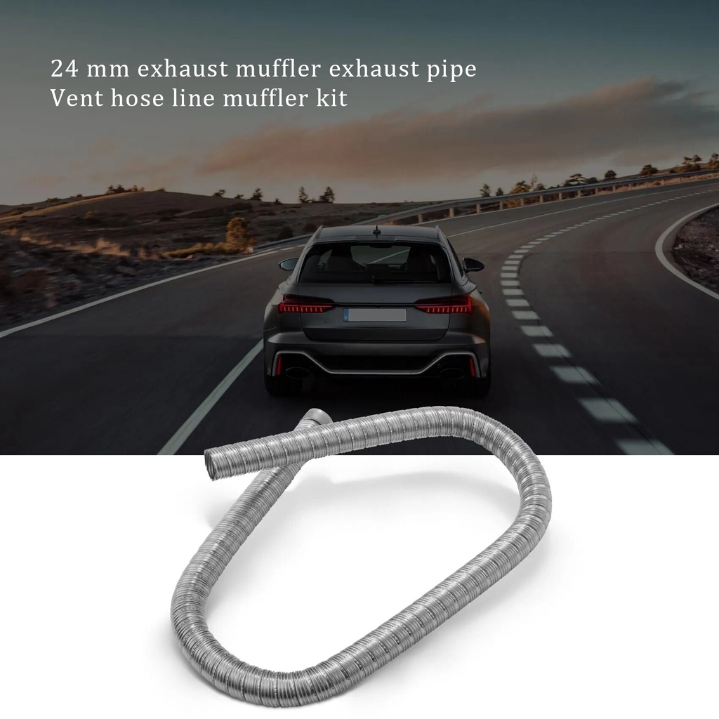 ☼24mm Exhaust Muffler Exhaust Pipe for Eberspaecher Gas Vent Hose Pipe