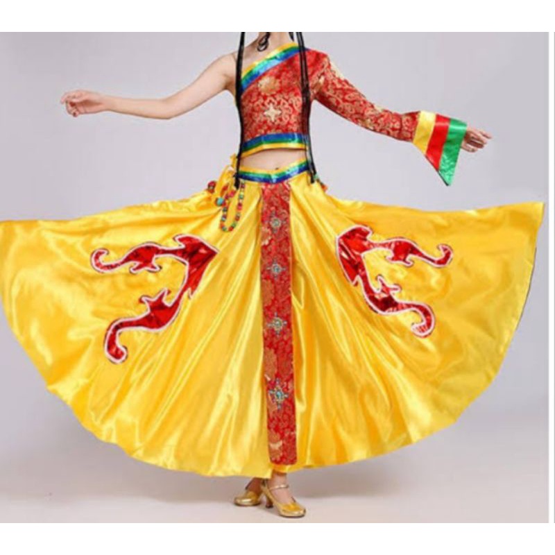 Adult Un United Nations Tibetan Mongolian Dance Skirt Costume Shopee Philippines