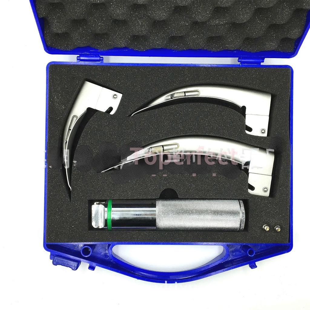 RPZZ Larynx Medical Laryngoscope Bulb Adult Full Stainless Steel Set