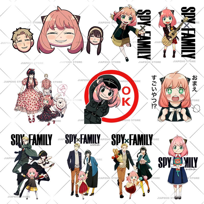 Hot Anime Spy x Family Patches For Clothes Anya Heat Transfers Vinyl ...