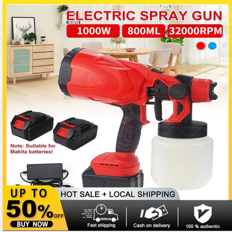 S679 Zoom Spray Gun Set 800ml 1288vf Cordless Electric Paint Portable