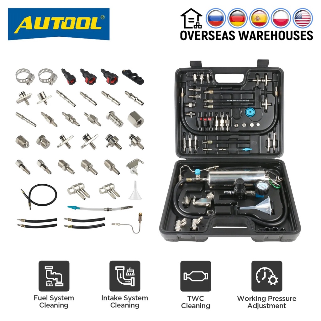 AUTOOL C100 Car Fuel Injector Cleaning Carburetor System TWC and Intake