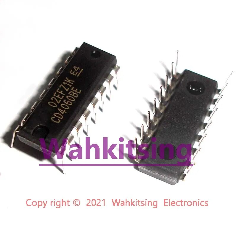 100 Pcs Cd4060be Dip 16 Cd4060 Cmos 14 Stage Ripple Carry Binary Counterdivider And Oscillator 4861